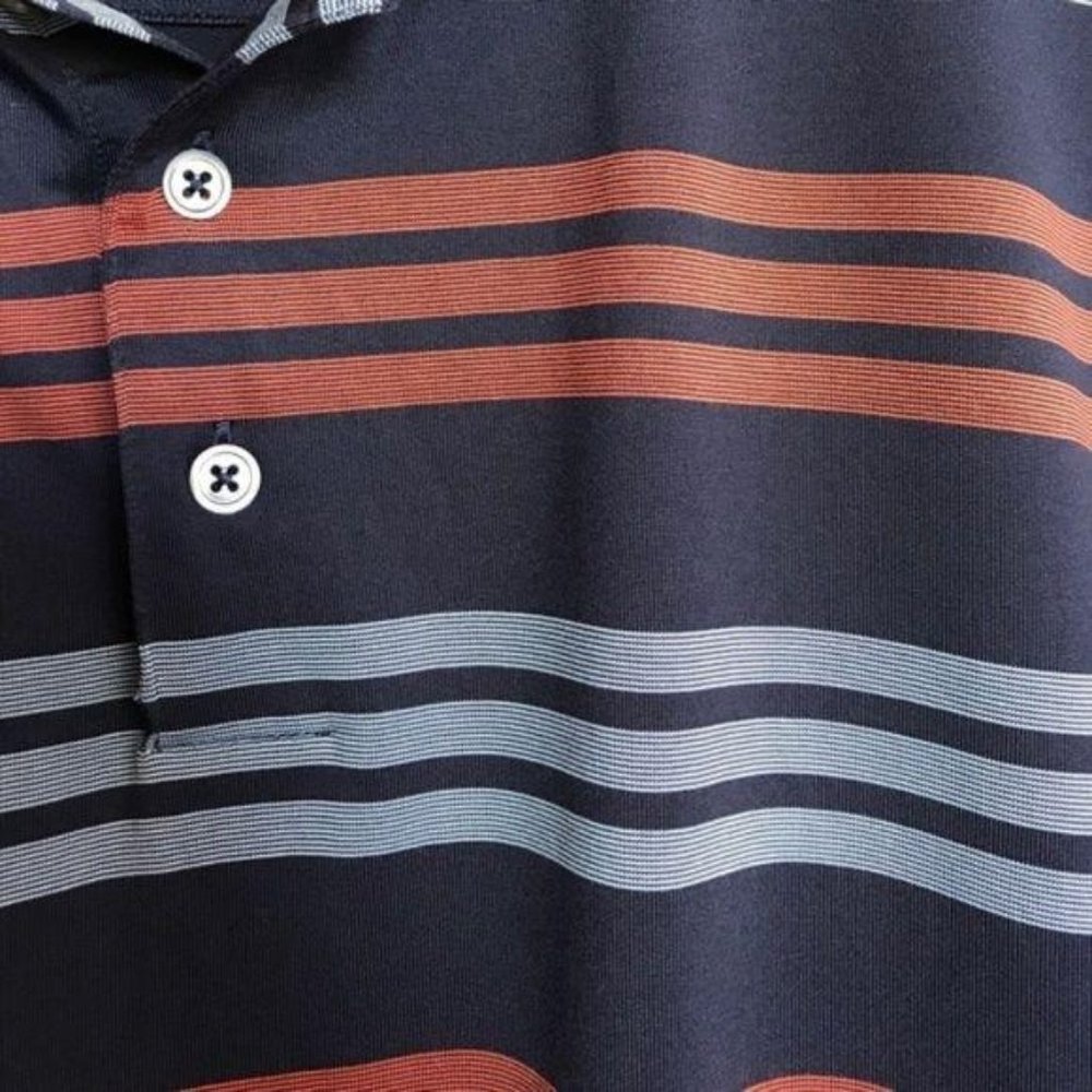 Adidas Climacool Striped Polo Men’s Embroidered Lo - Picture 4 of 6